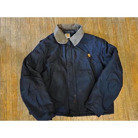Vtg Black CARHARTT J02 Extremes Arctic Jacket Coat Streetware Men’s XL